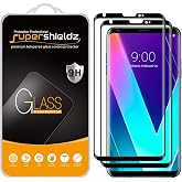 Supershieldz (2 Pack) Designed for LG V35 ThinQ Tempered Glass Screen Protector, (Full Screen Coverage) 0.33mm, Anti Scratch, Bubble Free (Black)