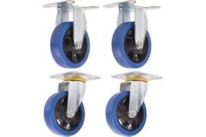 DAWOT 4 Pack Foldable Platform Truck Dolly Swivel Wheels, Wheels for Platform Hand Truck