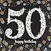 Sparkling Celebration 50th Birthday Beverage Paper Napkins