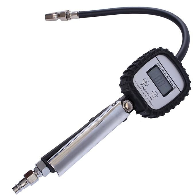 Digital Druckluft Reifenfüller Reifenprüfer Luftdruckprüfer Reifendruckmesser Reifendruckprüfer KFZ