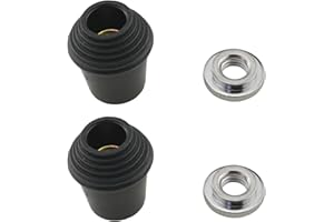 ZCZQC 2Set Bass Drum Leg Cap Threaded Rubber Foot Drum Pad Professional Drum Accessories for Bass Drum Black