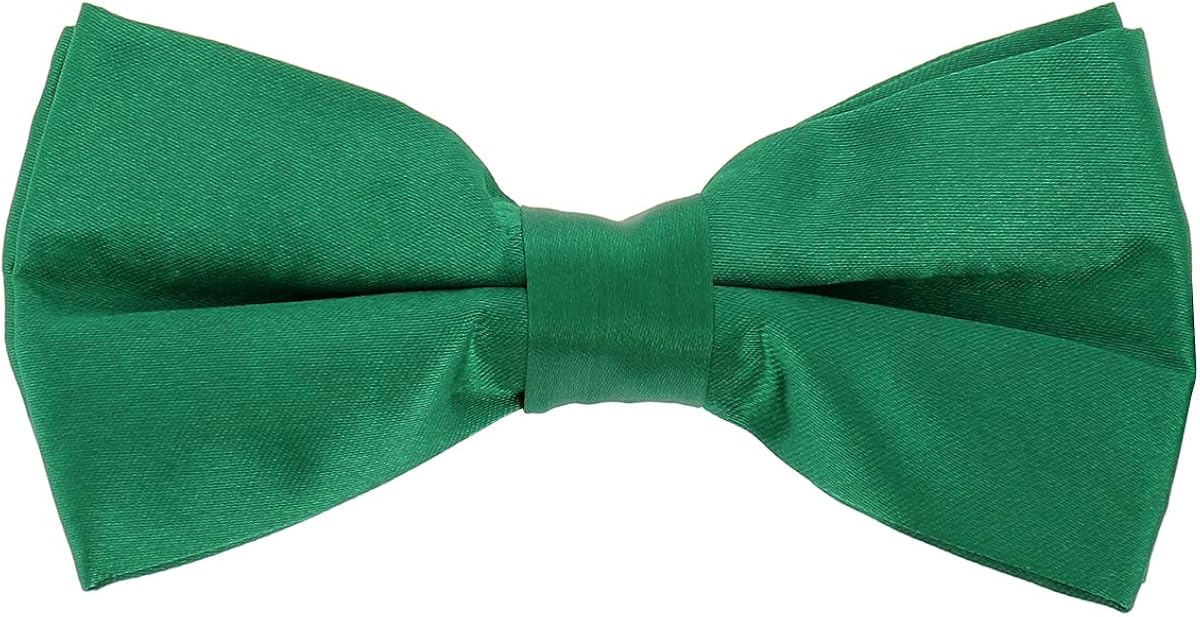 Dark Green Bow Tie Men Solid color Wedding or Party BowTie Pre Tied