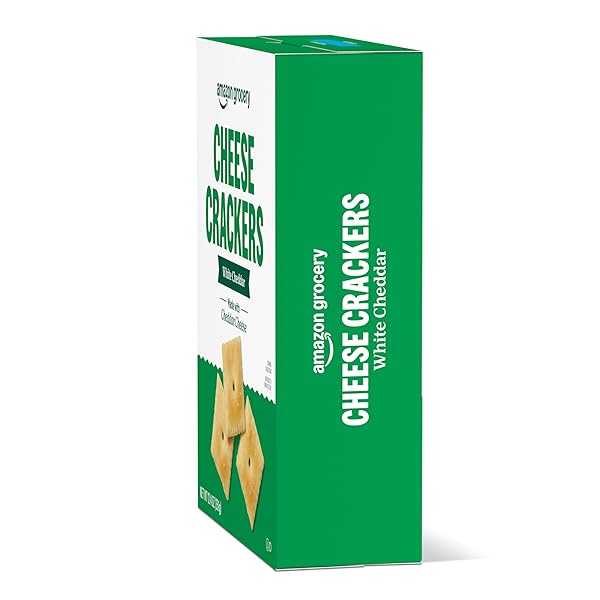 AMAZON BRAND – HAPPY BELLY WHITE CHEDDAR CHEESE CRACKER, 12.4 OUNCE (PACK OF 1)