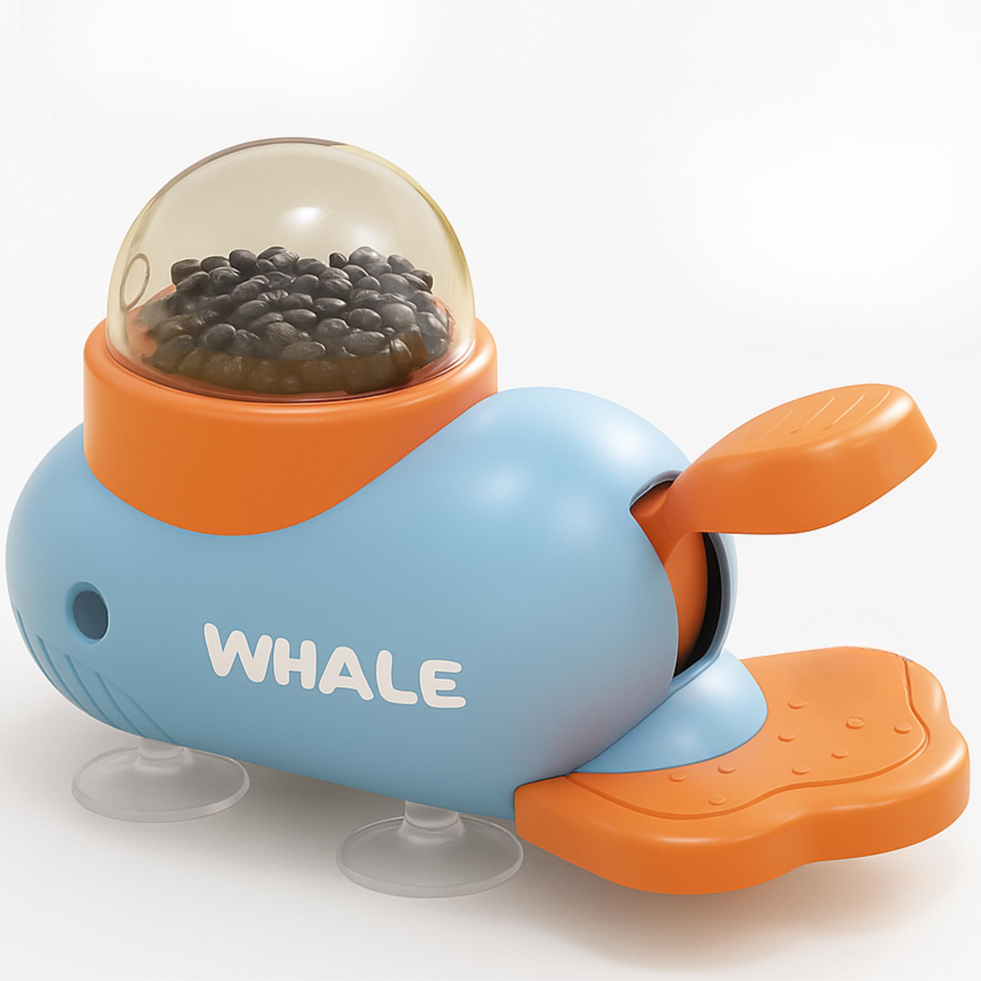 Photo 1 of Slow Feeder Dog Bowls, Interactive Dog Toy, Treat Dispenser Toy Snack for Small & Medium Pets, Puzzle for Smart DogsWhale-Shaped Durable Non-Toxic Food-Grade Design with Suction Cups