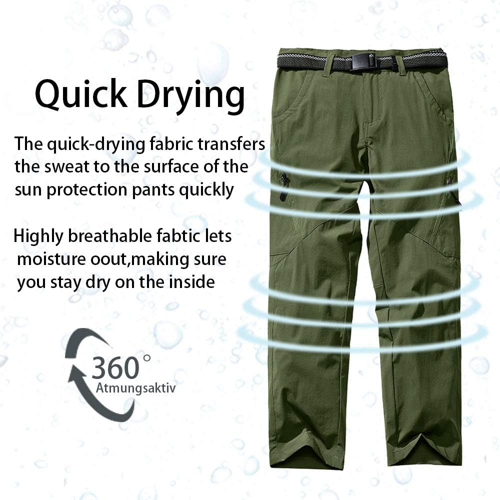 Asfixiado Kids' Cargo Pants, Boy's Casual Outdoor Quick Dry Waterproof Hiking ClimbingTrousers: Clothing