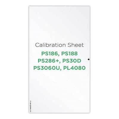 Plustek Calibration Control Sheet - for PS286 Plus, PS186, PS188, PS30D, PS3060U, PL4080 Document Scanner only