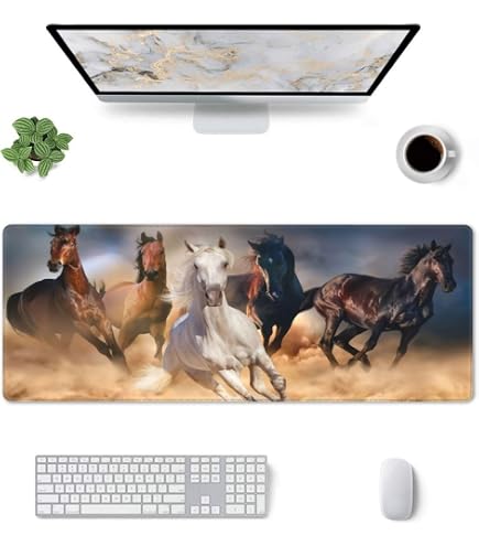 Computer Desk Gaming Western Native Horse Gaming Mouse Pad - 31.5x11.8 ...