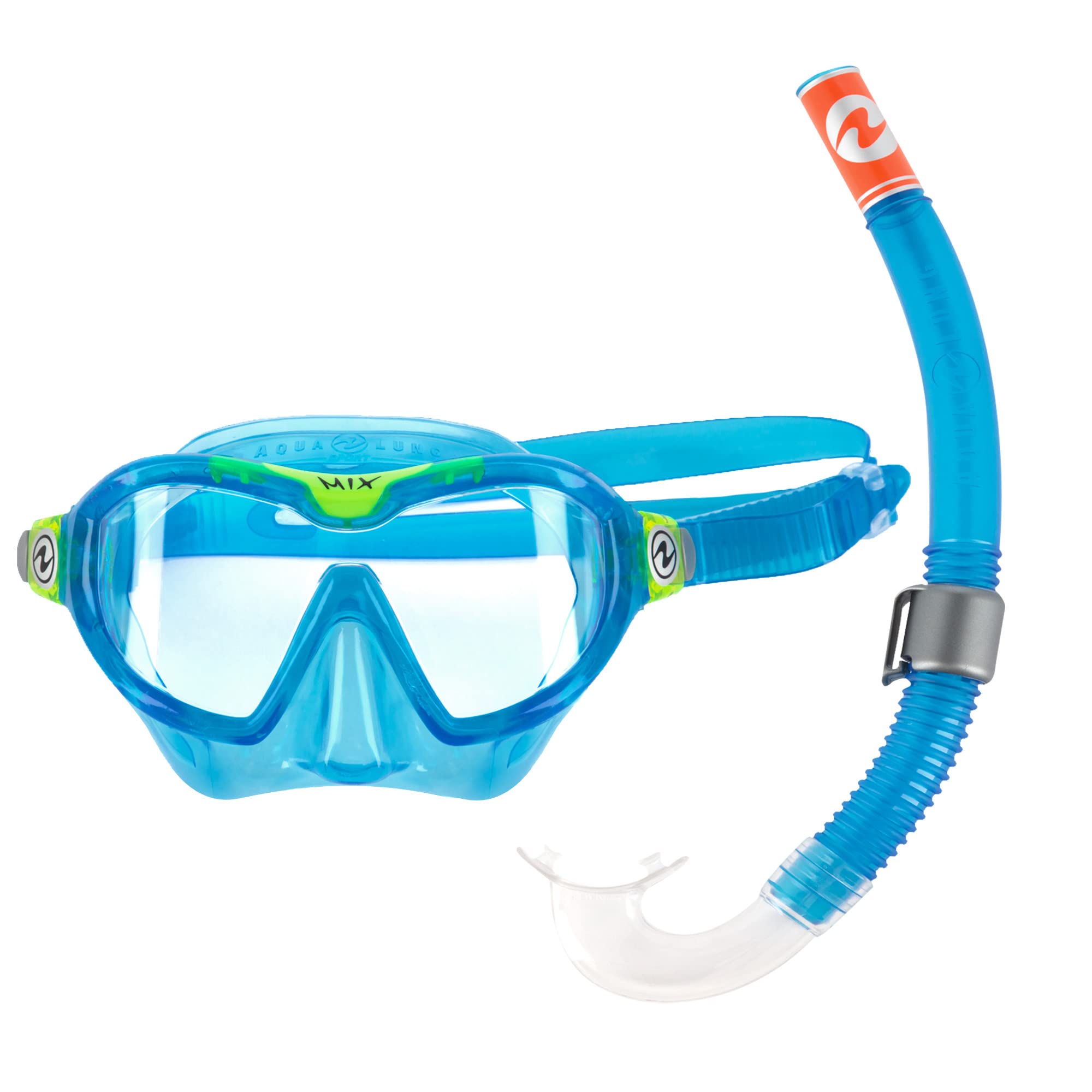Aqua Lung Sport Kid's Mix Mask and Snorkel Combo-Aqua, Clear, One Size