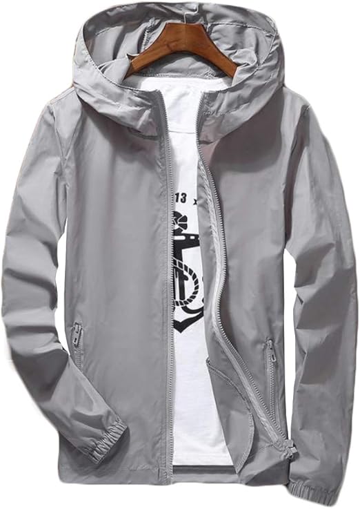 Amazon ディーハウ マウンテンパーカー ウィンドブレーカー メンズ ナイロン パーカー スタジアム ジャンパー 防風 軽量 アウトドア ユニセックス 薄手 長袖 ジップアップ コート ジャケット 通販