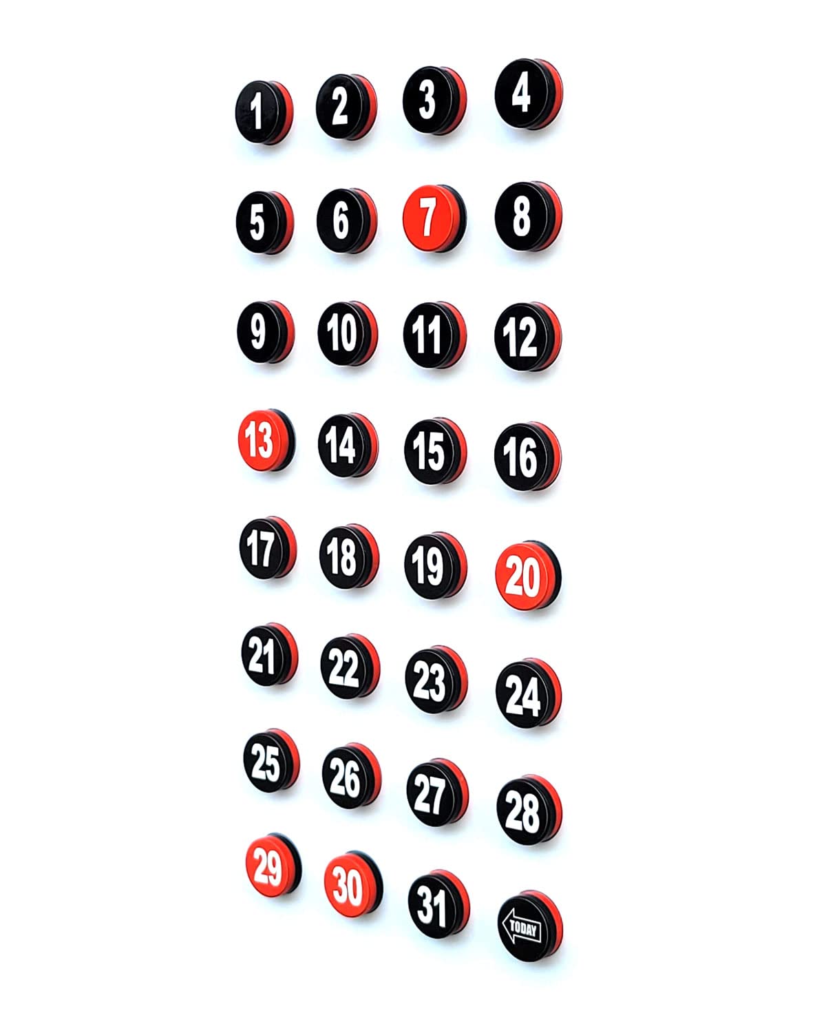 Photo 1 of ZZAIM Double-sided Magnetic Calendar Numbers for Schedule Board and Refrigerator calendar, Calendar Dates Indicators for Home & Office