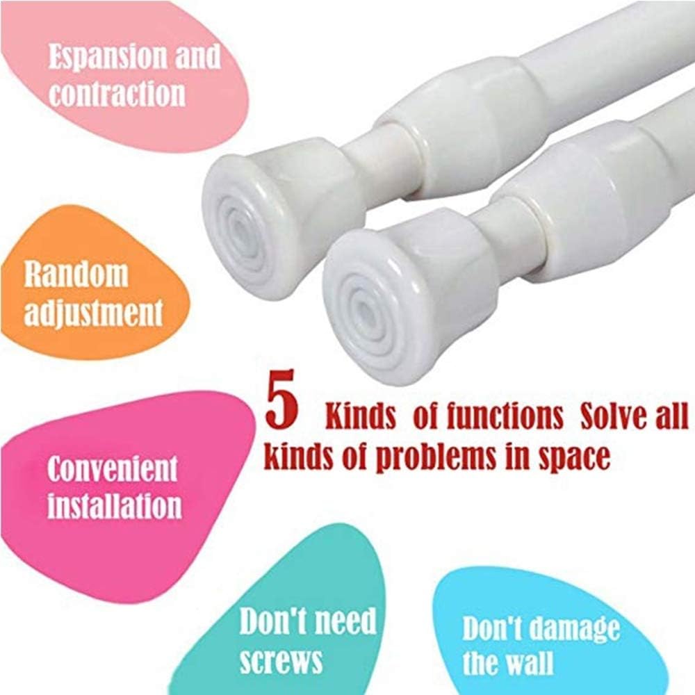 GoodtoU 6 Pack Tension Rods 28 to 48 inches(Approx.)Spring Curtain Rod Tension Curtain Rod: Home & Kitchen