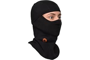 GearTOP Black Balaclava Ski Mask - Super Roubaix Moisture-Wicking Winter Mask for Men and Women for Skiing, Snowboard, Motorcycle, Face Mask for Cold Weather Baklava Masks, Pasamontañas para el Frio