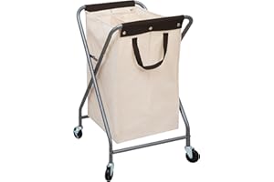 STORAGEIDEAS Laundry Sorter, Heavy Duty Rolling Laundry Hamper Cart, Laundry Basket Organizer With Wheels and Removable Bags, Laundry Room Organization For Dirty Clothes Storage, 2 Section