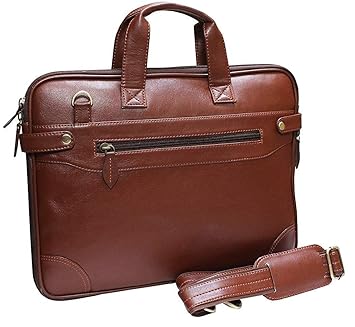 Blue Ocean India Synthetic 15.6 Brown Laptop Messenger Bag