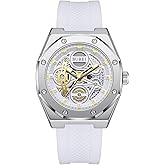 BUREI Watches Fashion Geometric Design Quartz Wristwatch Men Silicone Waterproof Sport Casual Classic Fashion Men Watch Gift for Men