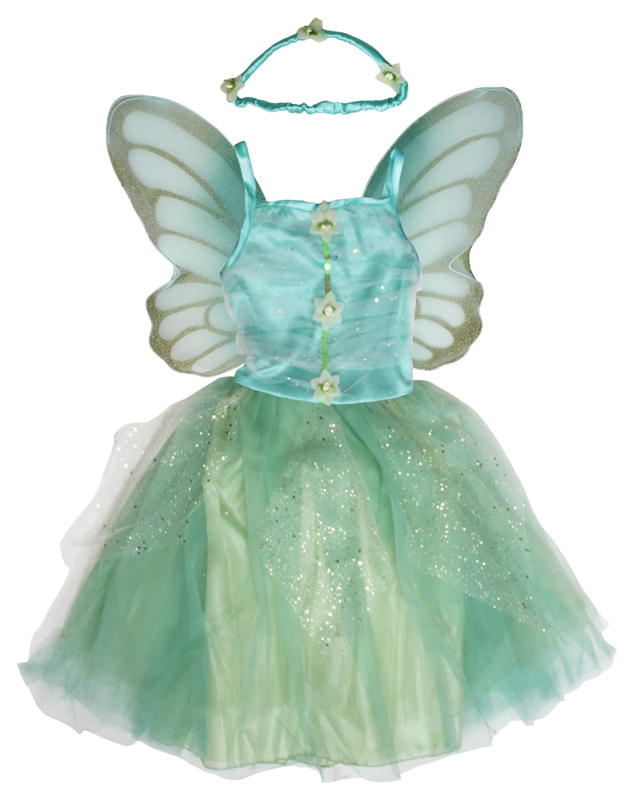 Petitebelle Fairy Costume Dress 1-10y (Mint Green, 4-6year)
