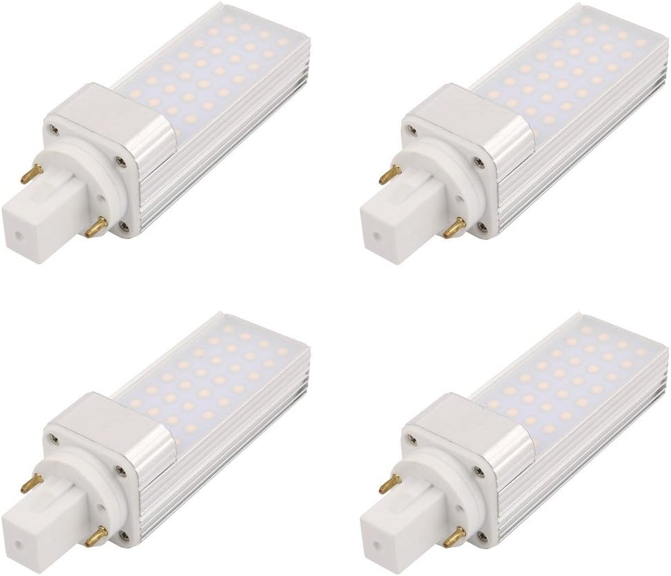 Masonanic 4 Pack LED 7W,700lm 18W CFL Equivalent,Cool White 6500K G24 Compact Fluorescent Lamp Rotatable Aluminum Lamp G24 2-Pins LED CFL/Compact Fluorescent Lamp