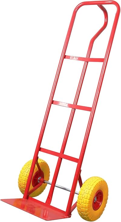 KATSU P-Handle Sack Truck 150kg Heavy Duty Steel Sack Barrow PU Tyres