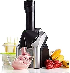 Electronic Ice Cream Maker,Portable Household Use Fruit Soft Serve Frozen Yogurt Machine Sorbet with Countdown Timer for Frozen Fruit Dessert Make,Healthy Vegan Ice Cream Desserts Gelato Smoothie