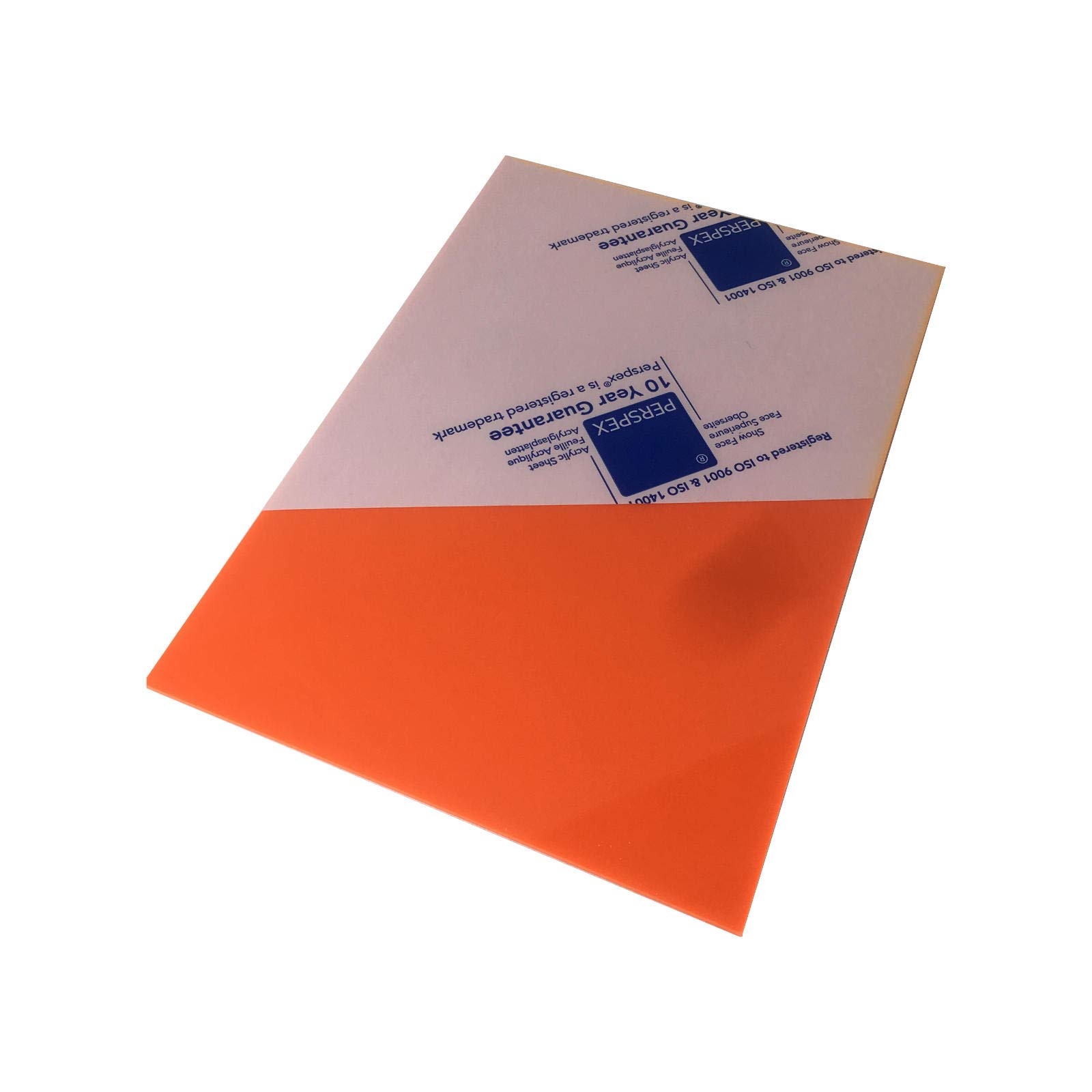 Acrylic Sheet A4 (297mm x 210mm / 11.6 x 8.2 inches) 3mm Thick, Plastic Panel Plate for Crafts, Model Building, Businesses, Home and Garden, Colour:orange