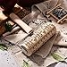 Wooden Christmas Embossing Pattern Rolling Pin, Laser Engraved Pastry Pizza Baking Roller Pin for Christmas Cookies Baking Non Stick (Christmas Tree)