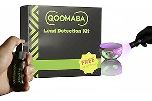 QOOMABA Lead Test Kit – 1‑Bottle Lead Testing Kit for Dishes & Paint, Instant Lead Test Swabs, Lead Tester – with Free Lab Analyses Included