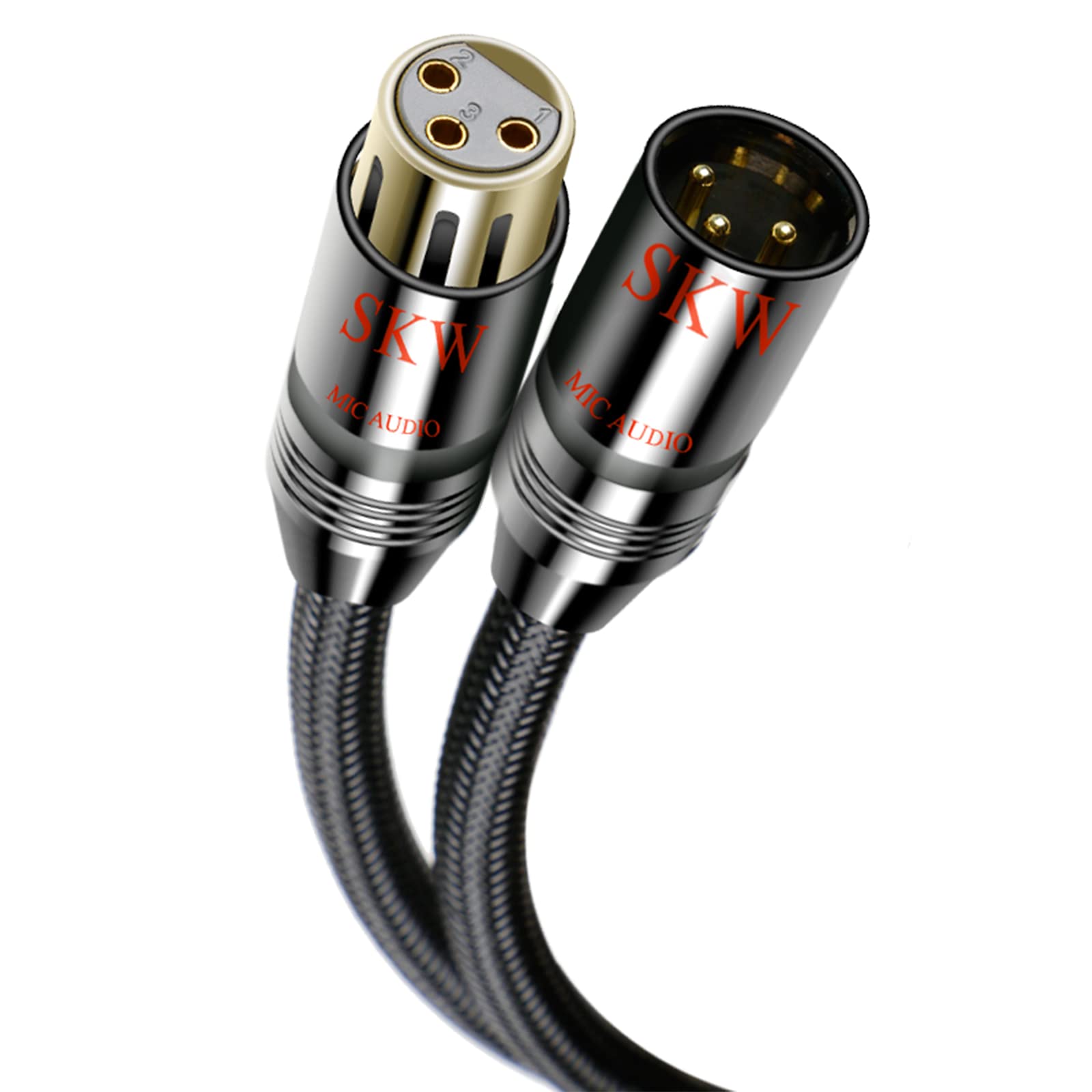 Photo 1 of SKW Single Mic XLR Cable, XLR Male to Female Microphone Cables Nylon Jacket 6.5ft/2M