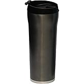 MIRA 16 oz Coffee Travel Mug - Stainless Steel Insulated Tumbler with Leak-Proof Lid - Hot & Cold Cup - Gray Satin