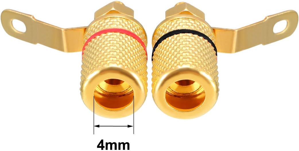 Sourcingmap 10 Pcs Video Speaker Terminal Connectors 4mm Banana Jack Outlet, 26mm x 11mm(10Pack) - Image 4