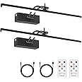 YAYIT 5200mAh Picture Light, Battery Operated Picture Lights for Wall, 16" Remote Dimmable Art Light with Timer for Paintings, 300LM Metal Painting Light for Display, Gallery, 2Pack