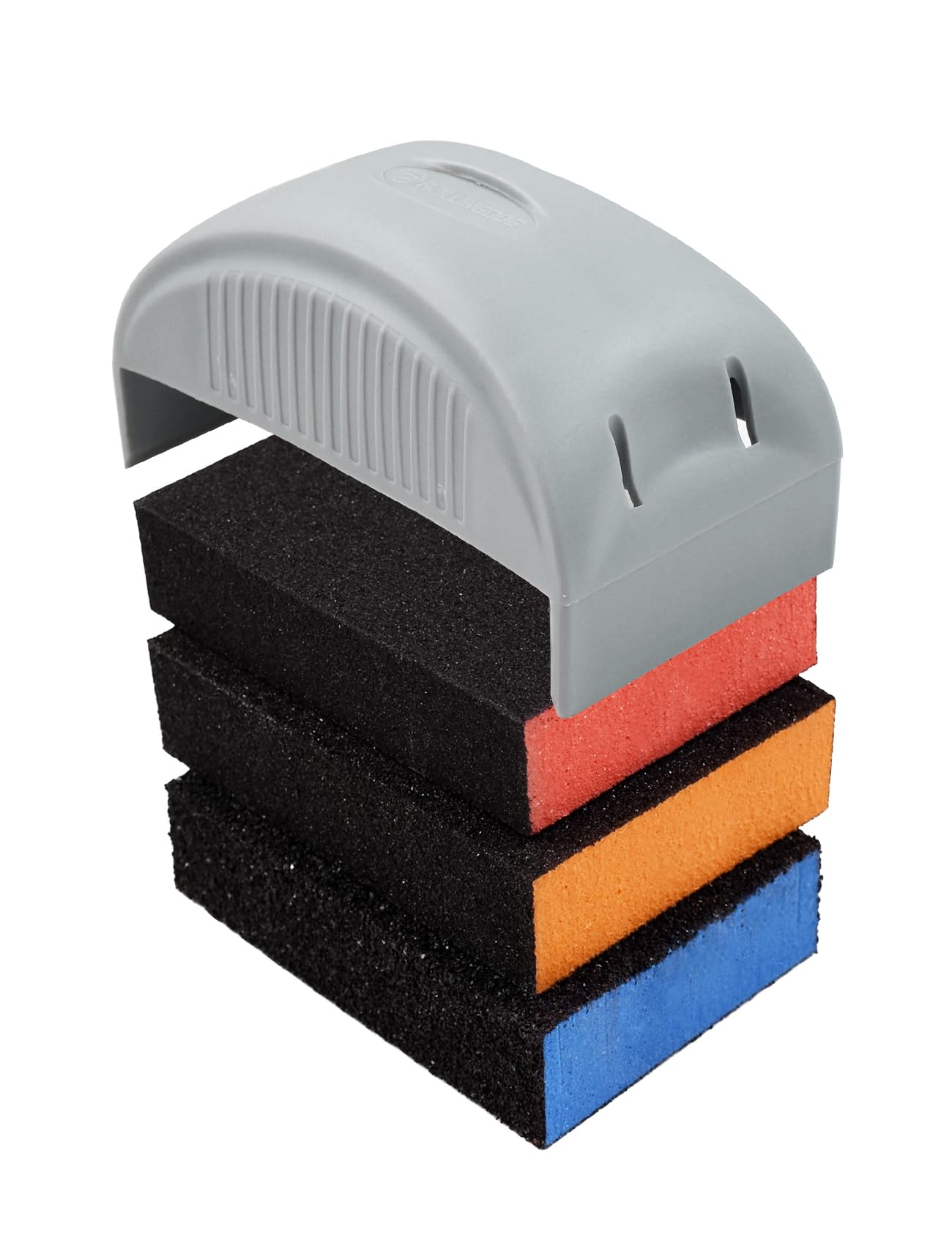 ROLLINGDOG 4PC Sanding Blocks-Hand SandingBlock-Coarse (60) Medium (120) Fine (180) Different Specifications Sanding Sponge with Plastic Handle for Wood,Wall