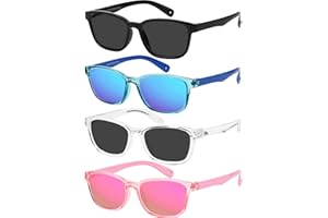 Yogo Vision Toddler Sunglasses Polarized Little Kids Sunglasses for Girls Boys Age 2-6 Pack of 4
