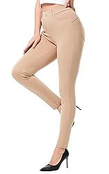 AFITNE Women's Yoga Dress Pants Skinny Pull On Work