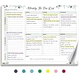 Weekly To Do List Notepad with 52 Tear Off Sheets（8.5"×11"）- Undated Weekly Desk Planner for Women & Man,Work and Home-Serene Green