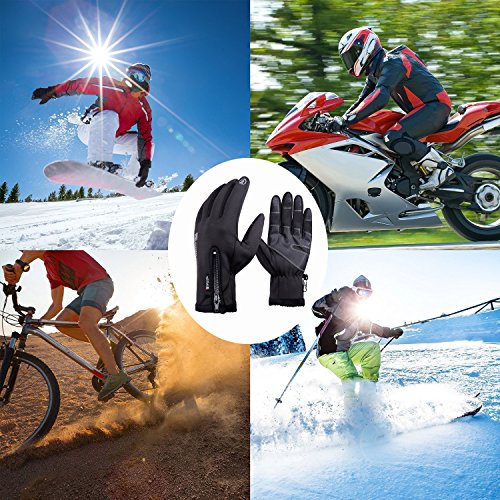 Cycling gloves , MoHo Touchscreen Waterproof Warm Winter Gloves Outdoor Running Climbing Skiing Glove for Men Women (XL) - Thumbnail 4