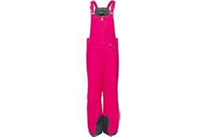 SkiGear Kids Insulated Snow Bib Overalls, Fuchsia, Large