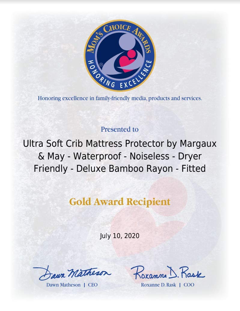 Crib Mattress Protector Pad (Mom's Choice Award Winner) - by Margaux & May - Noiseless - Dryer Friendly - Deluxe Bamboo Rayon - Fitted, Quilted - Stain Protection Baby, Infant & Toddler Cover: Kitchen & Dining