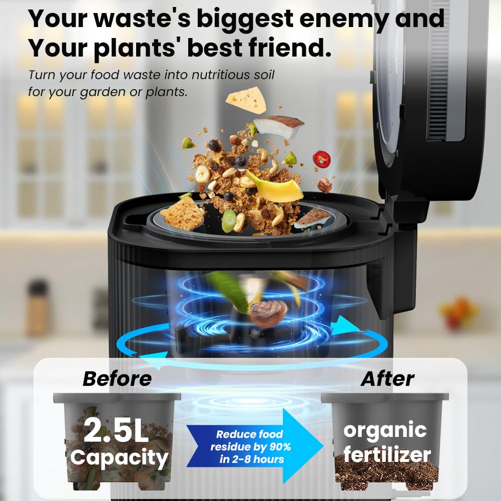 Lyko Composter Mua LYKOCLEAN 2023 Upgraded Electric Composter Kitchen,2.5L Smart ...