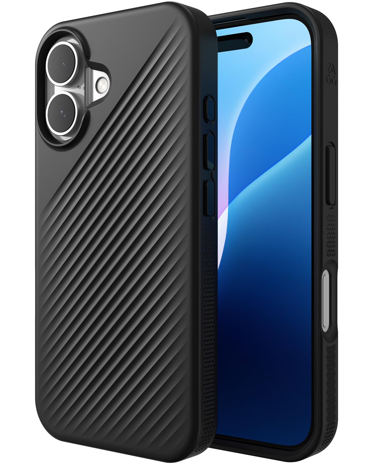 ZAGG Luxe Snap Graphene-Reinforced Case for iPhone 16 [6.1-Inch], MagSafe Compatible, Slim and Comfortable Design, Shockproof Phone Back Cover (Black)