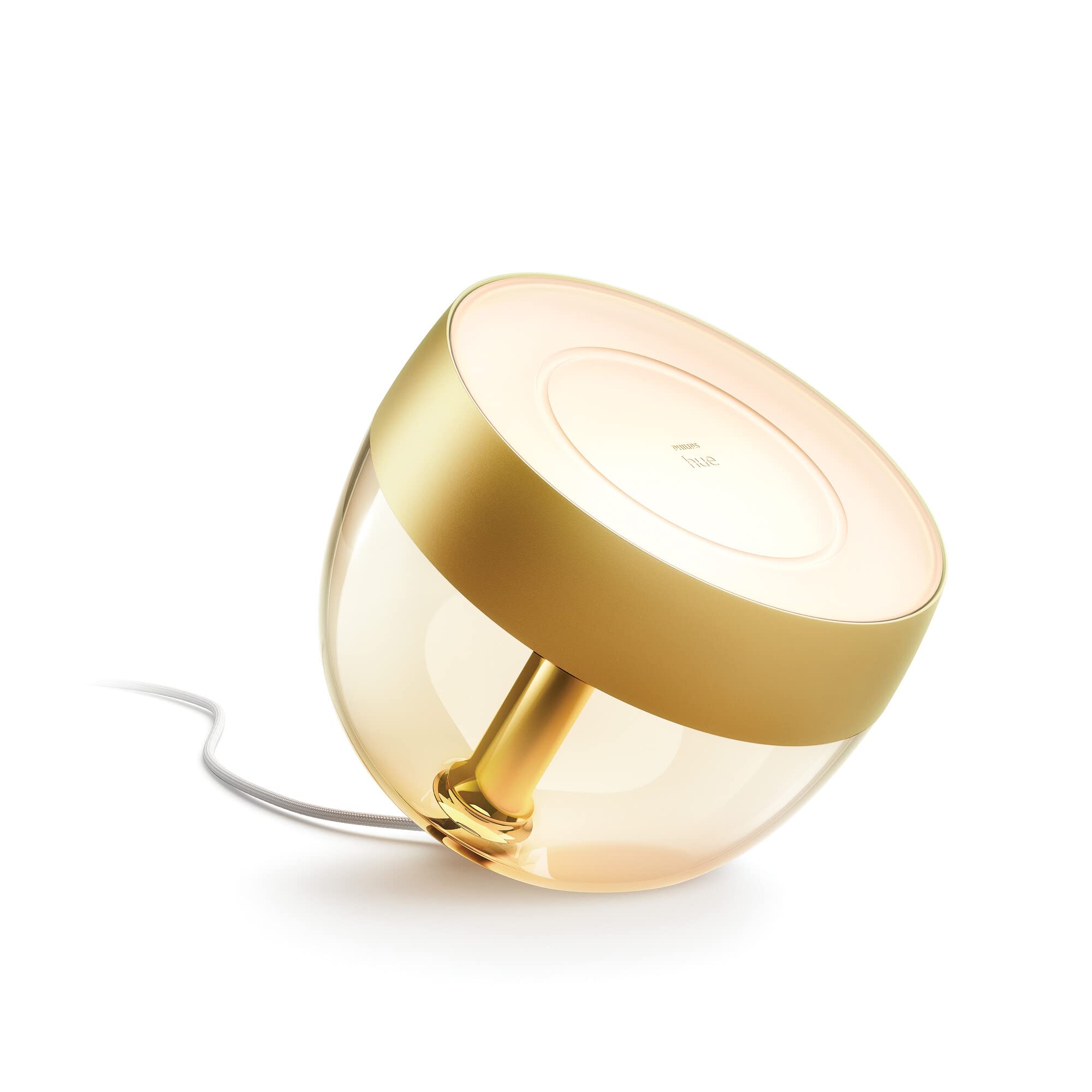 Philips Hue Iris White and Colour Ambiance Smart Table Light v4 [Gold] with Bluetooth. Works with Alexa, Google Assistant and Apple Homekit.
