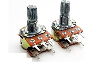 5PCS WH148 Type Single with Switch 5-Pin B5K B10K B20K B50K B100K B500K Amplifier Carbon Film Potentiometer Flower Shaft 15MM