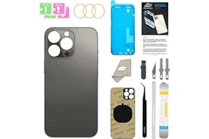 GUPFIX Back Glass Replacement for iPhone 13 Pro Max with Repir Tools, Big Hole Rear Back Cover Glass Replacement All Carriers with Pre-Installed Adhesive and Repairing Tool Kits (Graphite)