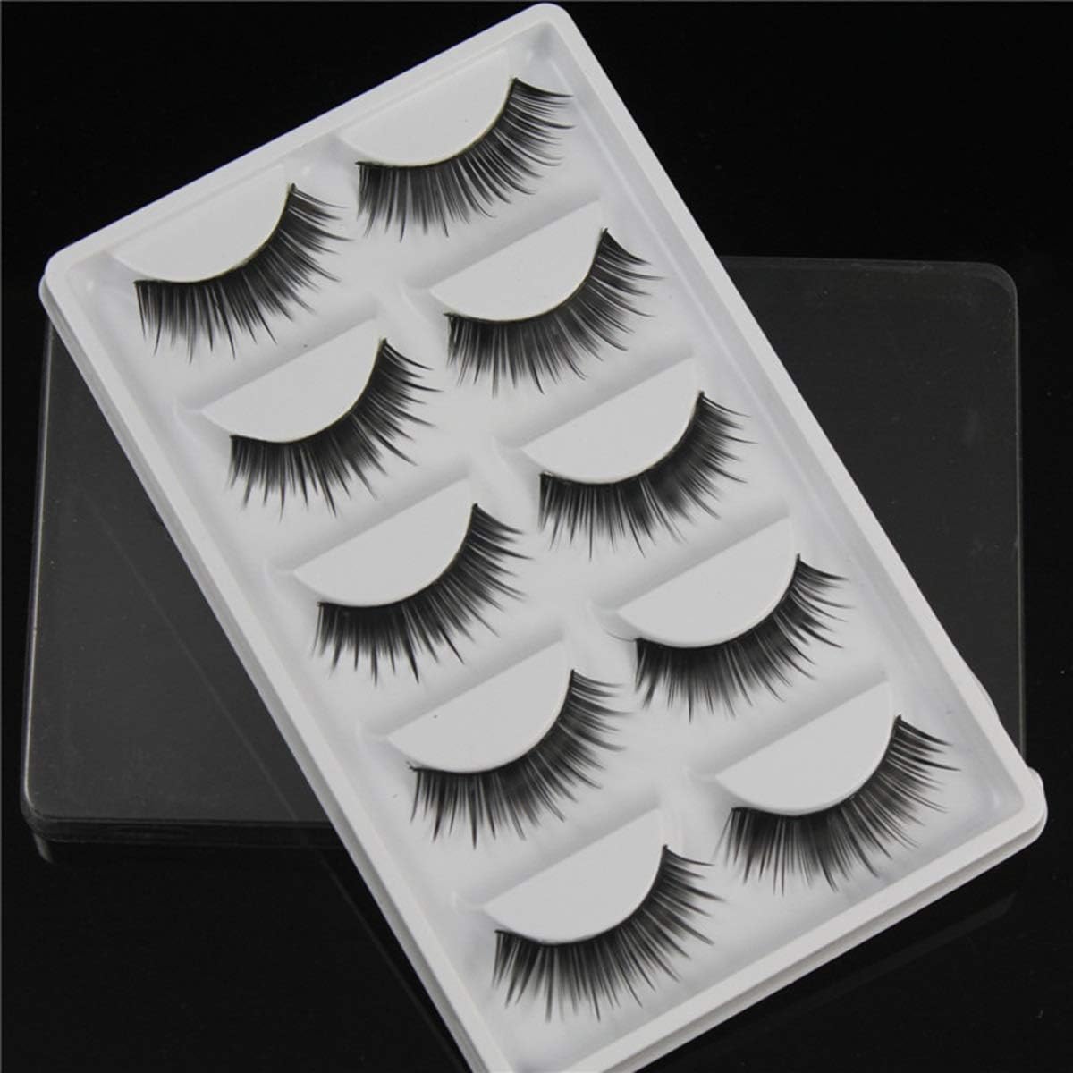 Jinxuny 5 Pair False Eyelashes Fake Natural Lashes Long Thick Natural Fake Eye Lashes Set Makeup Eyelashes Extension Tool (Color : W32)