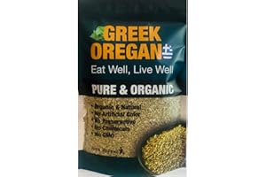 100% GOURMET Natural Greek Oregano 5oz - Whole Dried Oregano Hand Picked Organic with fresh aroma and Mediterranean Greek Oregano flavor Easy to use and store - 142 g