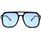 Pro Acme Vintage Oversized Aviator Sunglasses Retro 70s for Women Men | Propionate Frame,Temples with Stainless Steel Core,Daily Wear,Driving,100% UV400