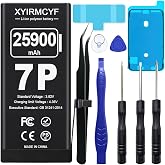 XYIRMCYF 25900mAh Super Capacity Battery Compatible with iPhone 7 Plus, 0 Cycle Li-Polymer Replacement Battery for iPhone 7 Plus, with Professional Repair Tool Kit
