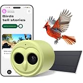 Hibird 4K HD Smart Bird Feeder Camera Solar Powered, 2.4G/5G Dual WiFi Wireless Outdoor, 6X Slow Motion Auto Bird Video Capture, Instant Notifications, AI Identify 10000+ Species for Everyone