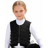 Kduplily Horse Riding Vest Kids Girls Equestrian Safety Vest Youth Children's Body Protector Horseback Riding Protection