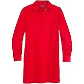 vineyard vines Womens Embroidered Cord Popover Dress