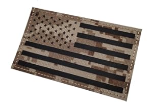 taifeng 5x3 inch Large Multicam Infrared IR US USA American Flag Patch Tactical Vest Patch Hook-Fastener Backing (5 inch Width x 3 inch Height) (Multicam) (AOR1), 5×3×0.39inches